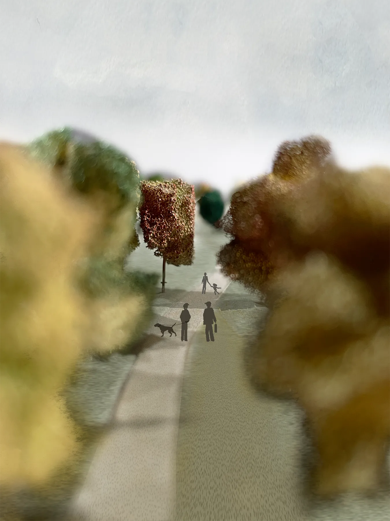 Visualisierung, Perspektive Flugweg © Gebietsentwicklung Flugplatz Duebendorf