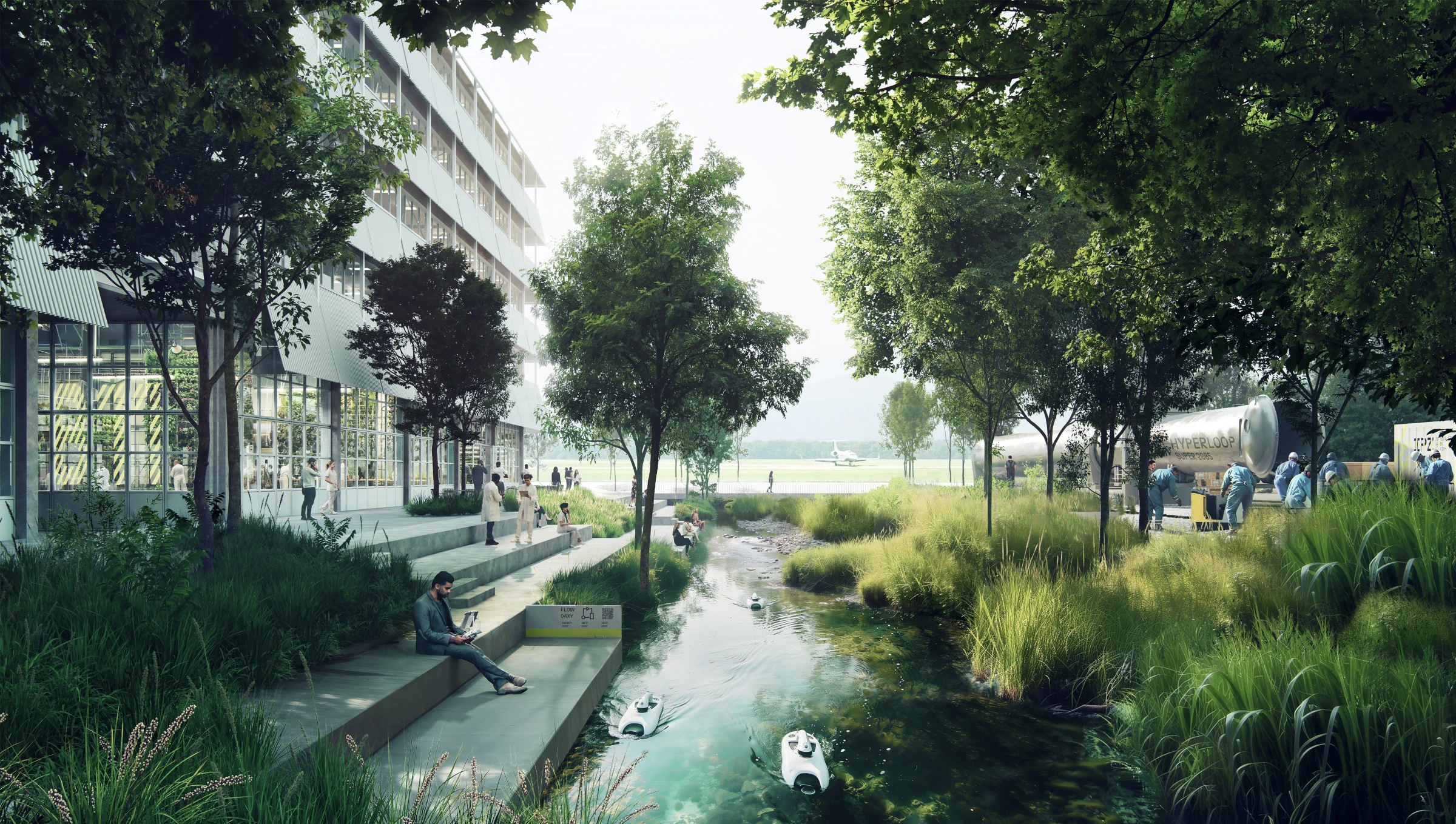 Visualierung Chrebsschüsselibach im IPZ, © Innovation Park Zurich