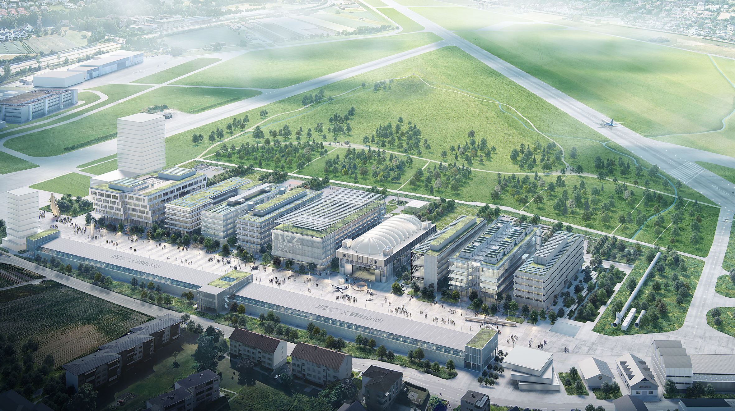 27.03.24 IPZ Visualisierung Campus Überblick © Innovation Park Zurich