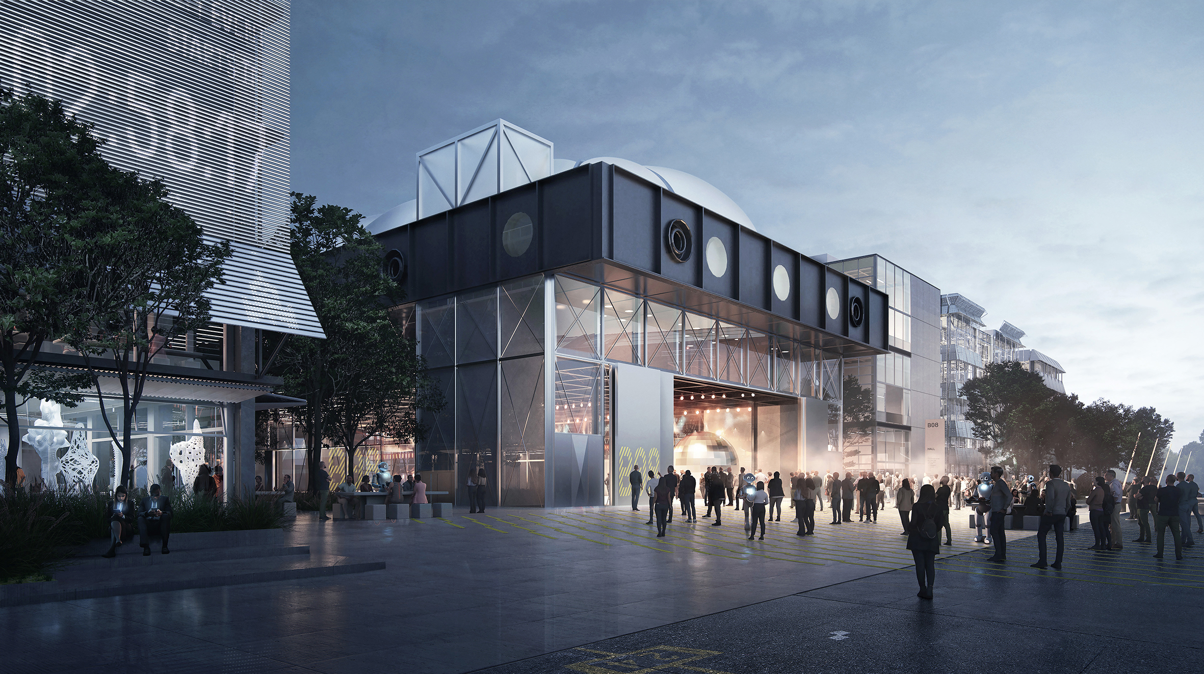 27.03.24 IPZ Vorfeld Visualisierung Nacht © Innovation Park Zurich